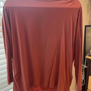 Lululemon Long Sleeve Rust Red Lightweight Top
